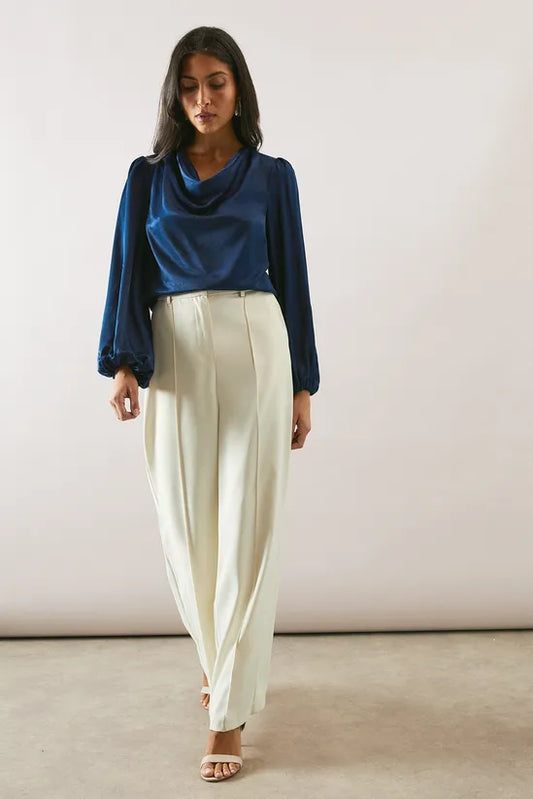 Viscose Satin Cowl Blouse